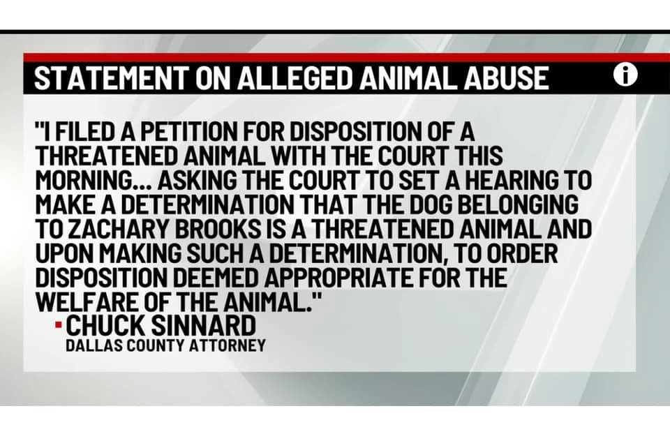 Thank you to everyone who has contacted us regarding the extremely disturbing video and eyewitness accounts about a dog named Echo who was allegedly abused in Waukee by her owner Zac Brooks. We would like to see Echo rehomed immediately – either voluntarily or under the provisions of the law – as well as a continued full investigation to determine further potential charges.